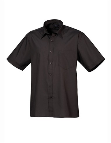 PRE-PR202-Mens Poplin Short Sleeve Shirt